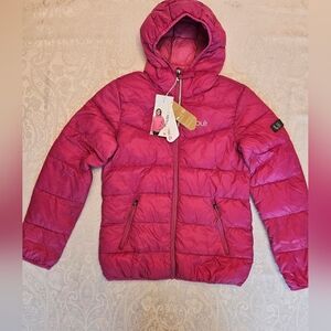 Lole Packable Puffer Jacket, Girls XL 14-16, Bright Pink Fuschia, NWT